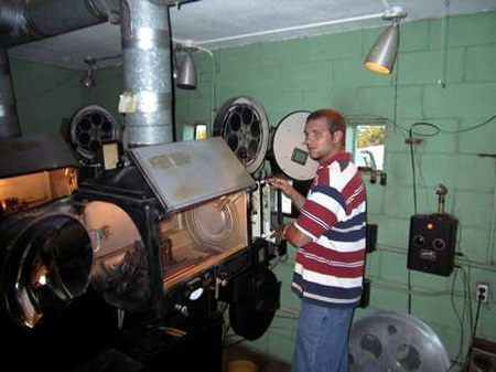 5 Mile Drive-In Theatre - Projection Booth (newer photo)